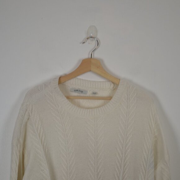 Orvis Women XL Long Sleeve Pullover Soft Stretch Textured Knit Crew Neck Sweater - Picture 3 of 10